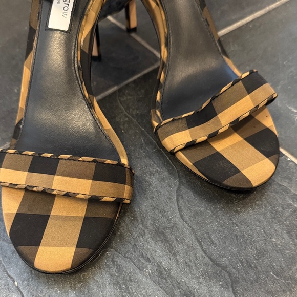 Antonio Melani Courtney Grow Plaid Black and Tan Heels - Picture 3 of 5